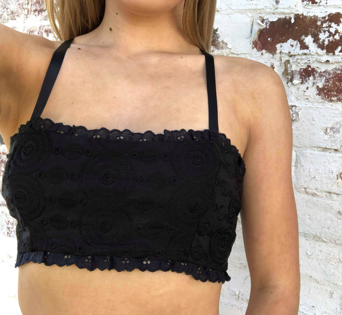St Tropez Crop - Black - Babcia The Label